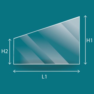 Supra TRIVIK (linke Seite) Glas - Rechtwinkliges Trapez
