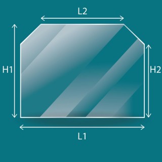 Cristall Austroflamm PALLAS - Vidre 2 angles tallats per estufa de llenya