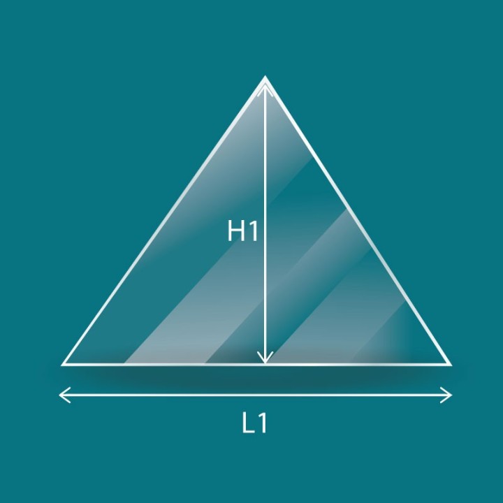 Vitre poele ou insert triangle découpée sur mesure - Capska