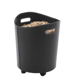 Almacenamiento de pellets Omega Black para chimeneas y estufas de leña - Capska