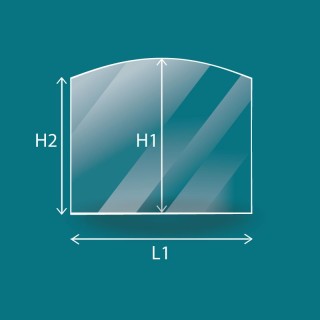 Découpe sur mesure de verre vitrocéramique en rectangle cintré - Capska Découpe sur mesure de verre vitrocéramique en rectangle cintré - Capska