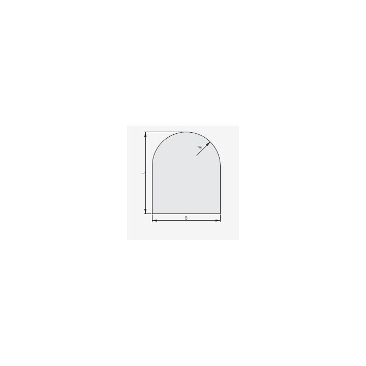 Placa de suelo de vidrio rectangular curvada 100x100cm - Capska