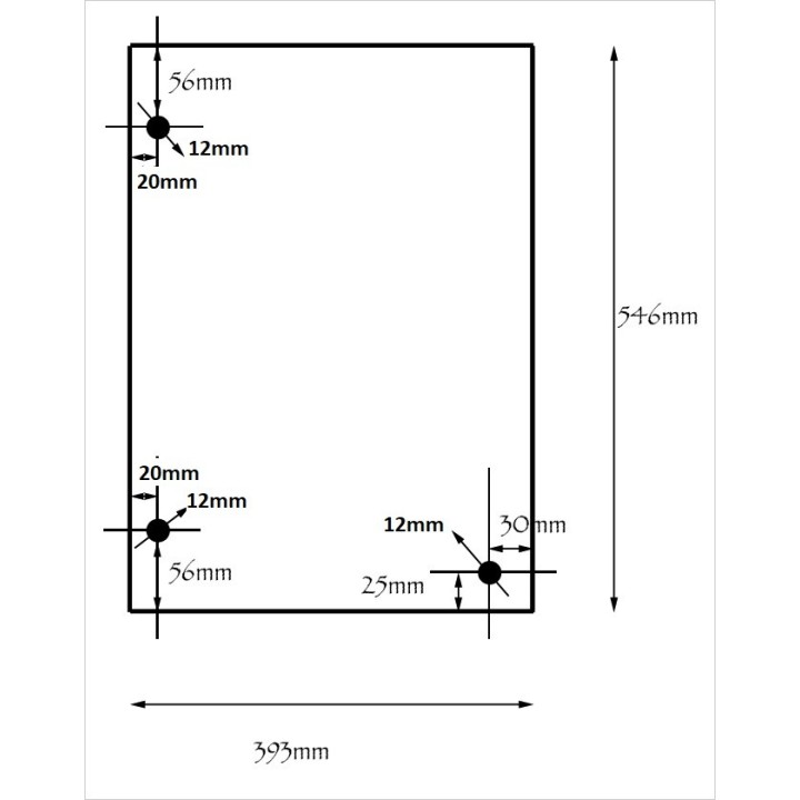 Cristal Philippe FOYER 850 - Vidrio Rectángulo Perforado