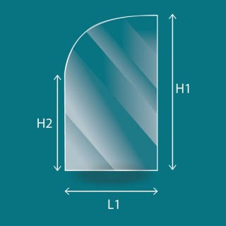 Franco Belge GASCON 11 KW Glass - Left Side Panel