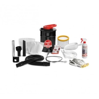 kit nettoyage complet poele insert avec aspirateur, kit ramonage, filtres, détergents et éponges - Capska