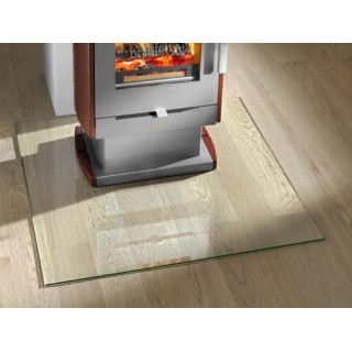 Rechteckige Glasbodenplatte 120x100cm für Holzöfen - Capska