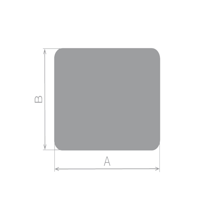 Piastra di pavimento quadrata in vetro temperato 4 angoli arrotondati 100x100cm - Capska