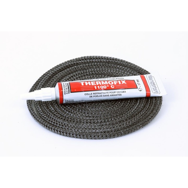 Geflochtene Dichtschnur ø 4 mm x 2,5 m + Kleber - Capska