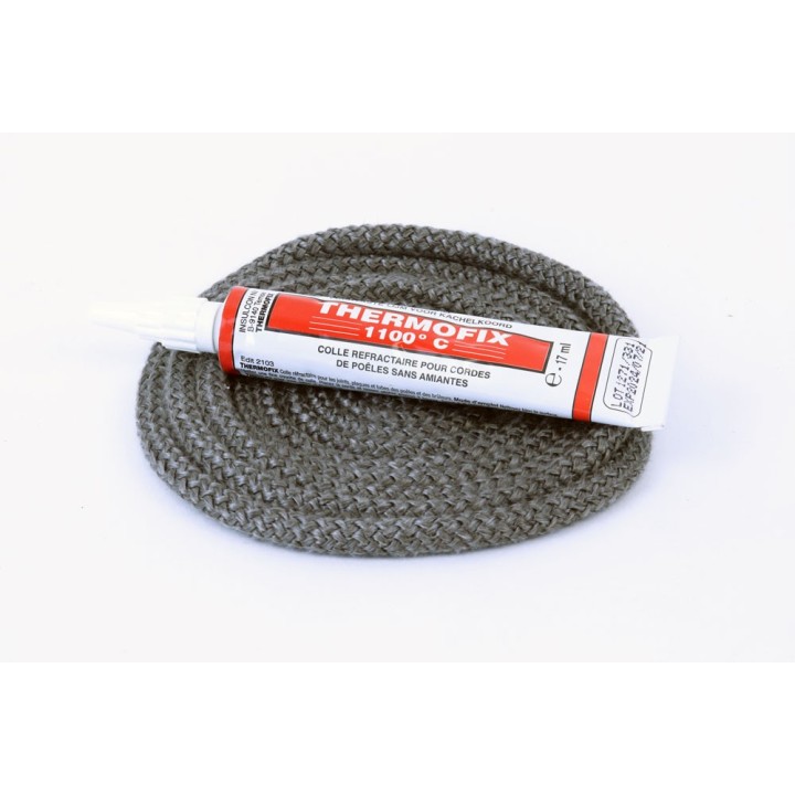 Guarnizione Rotonda Intrecciata ø 6 mm x 2,5 m + colla - Capska