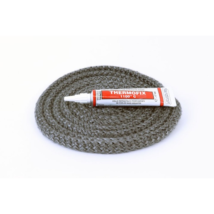 Junta Redonda Trenzada ø 10 mm x 2,5 m + pegamento - Capska