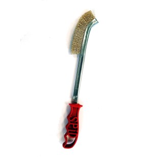 Spazzola in ottone metallizzato - Manico lungo