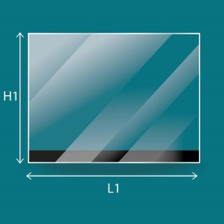 Vitre Fireplace CAPUA - Verre Rectangle Sérigraphié pour poêle à bois