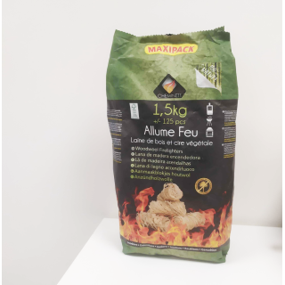 Sac de 125 allumes feu laine de bois - Capska