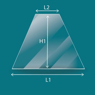 Don Bar AERA Glass - Isoceles Trapezoid Panel for Fireplace Insert