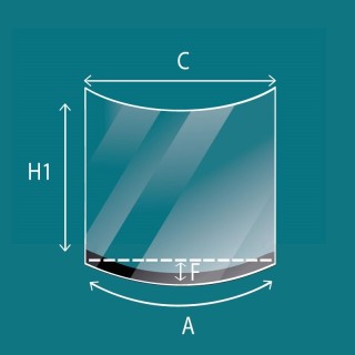 Techfire BELLA 1 Glass Panel - Curved Screen-printed