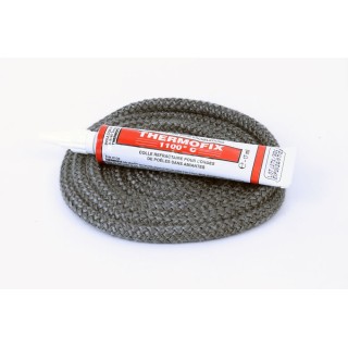 Junta Redonda Trenzada ø 7 mm x 2,5 m + pegamento - Capska