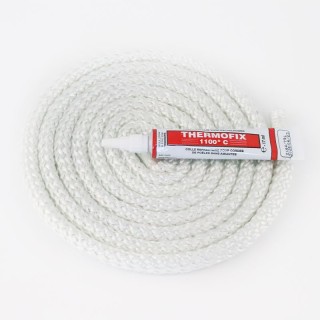 Guarnizione Rotonda Intrecciata (bianca) ø 10 mm x 2,5 m + colla - Capska