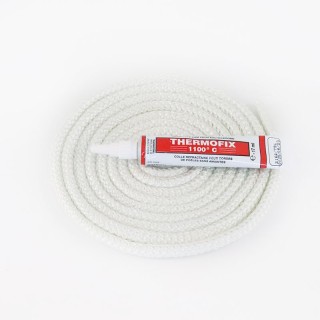 Joint rond tressé ø 6 mm x 2,5 m + colle