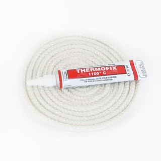 Round Braided Gasket (white) ø 4 mm x 2,5 m + glue - Capska