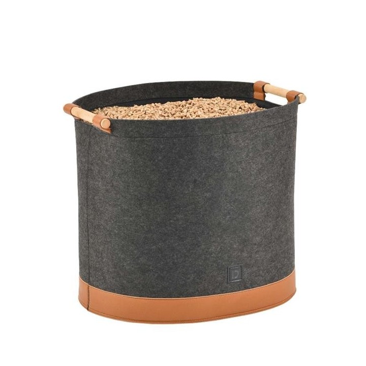 Corbeille Casual Rangement à bois et pellets pour appareil de chauffage - Capska