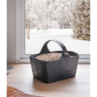 Yotta Anthracite Grey Wood Storage Bin - Capska