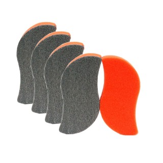Set 5 spugne anti-suie per pulizia vetro stufe e inserti