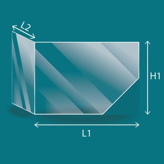 Vitre Austroflamm WEGA - Verre Pliée pour poêle à bois