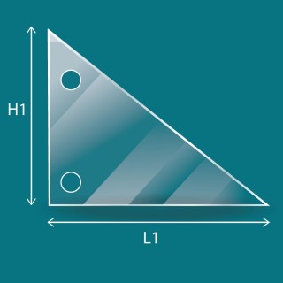 Vidrio plano triangular en vidrio vitrocerámico para insert o estufa de leña - Capska