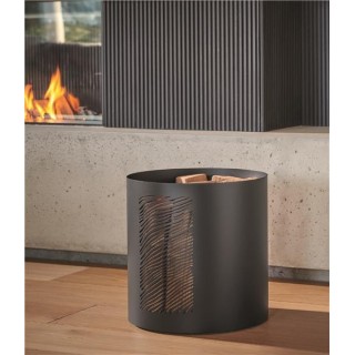 Black steel log rack - Capska
