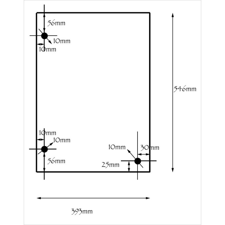 Godin PANORAMIQUE 850 Glass Panel - Rectangular Pierced Fireplace Insert
