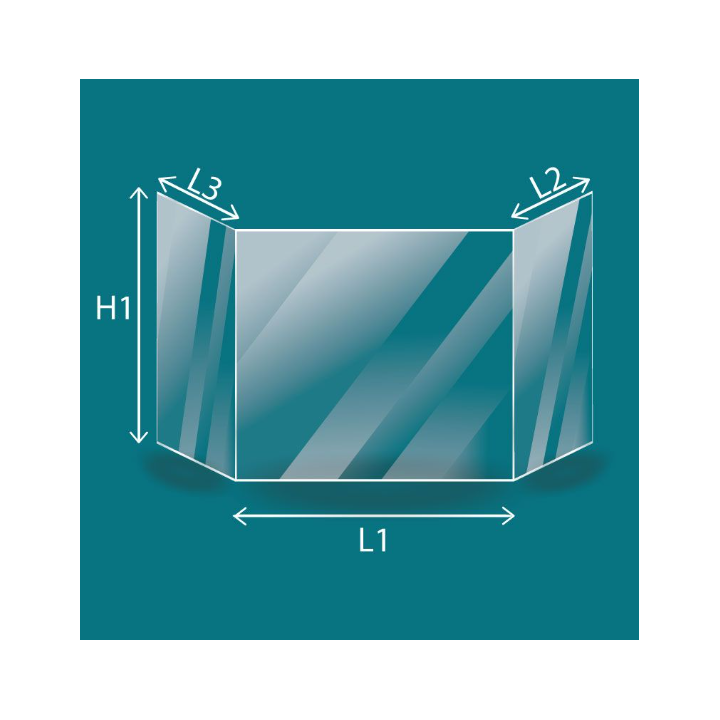 Dovre PHENIX Glass - Prismatic Panel for Fireplace Insert