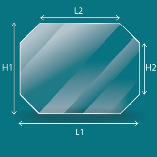 Efel MONTANA Glass - 4 Cut Corners Glass Panel for Wood Burning Stove