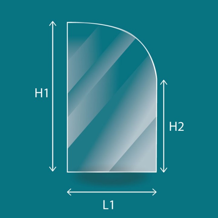 Franco Belge ARDENNES 11 kW Glass Panel - Right Side