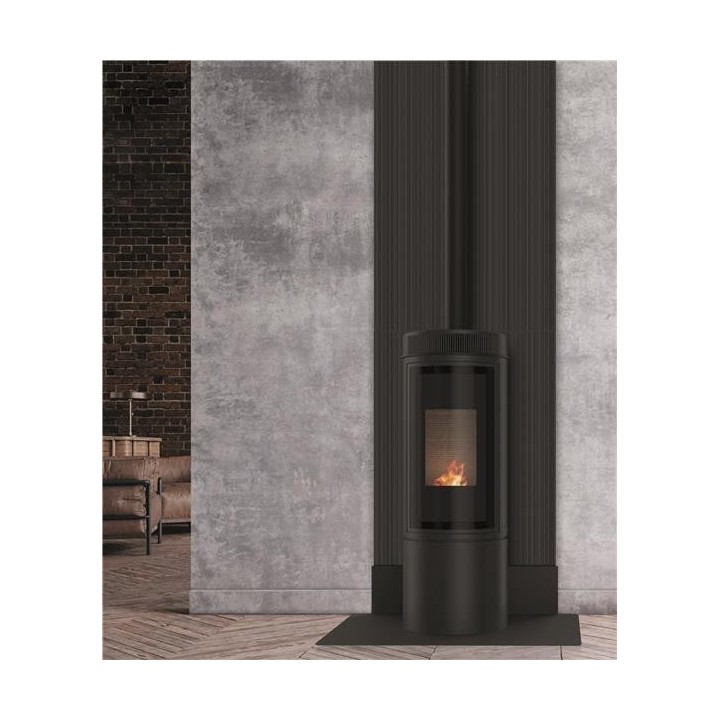 Frosted Black Steel Stove Wall Protector - Capska Frosted Black Steel Stove Wall Protector - Capska