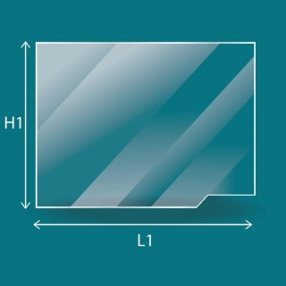 Jotul F166 Glass Panel - Rectangular for Wood Burning Stove