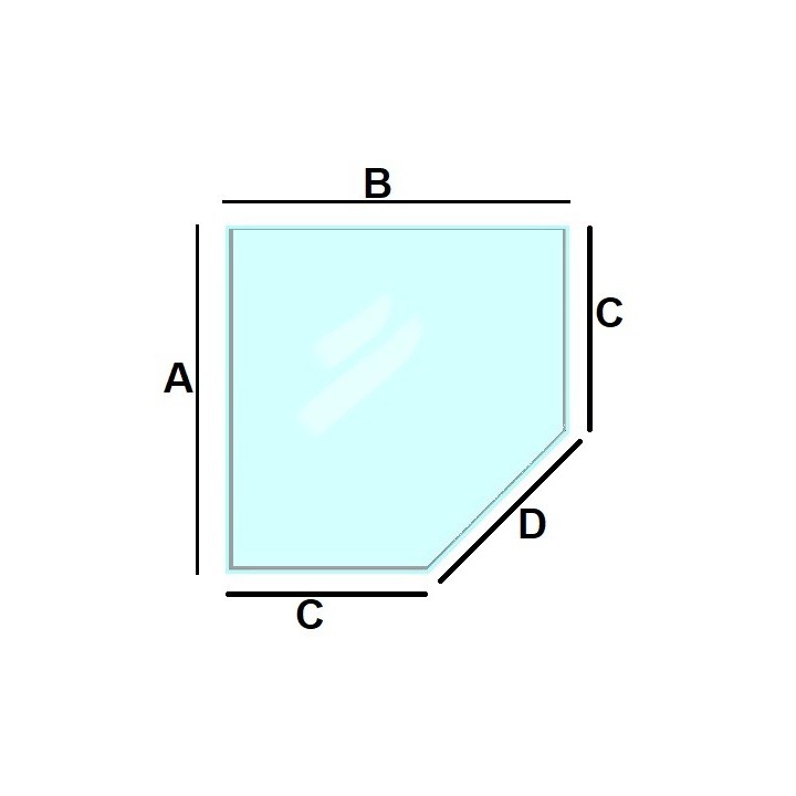 Plaque de sol en verre - Pentagone - 1000x1000mm