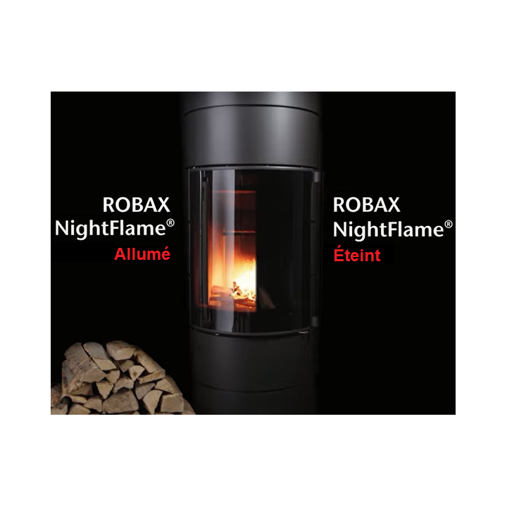 Vitre Hark JADOU - Verre ROBAX NightFlame® à effet clair-obscur