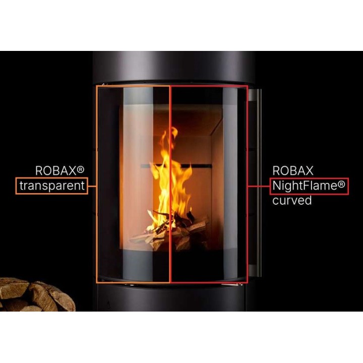 Richard Le Droff MENUIRES/MENUIRES 2 Glas - Kaminglas für Kaminofen
