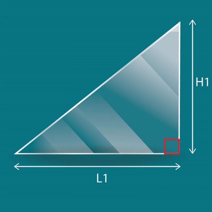 Vitre poele ou insert triangle rectangle découpée sur mesure - Capska