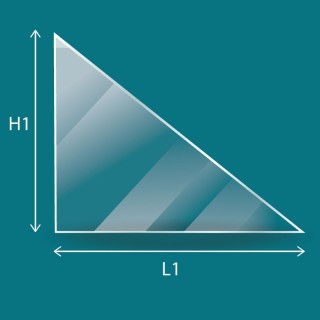Vitre poele ou insert triangle rectangle sur mesure - Capska