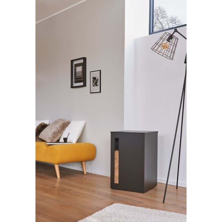 Deposito pellet Titan Black per caminetti e stufe a legna - Capska