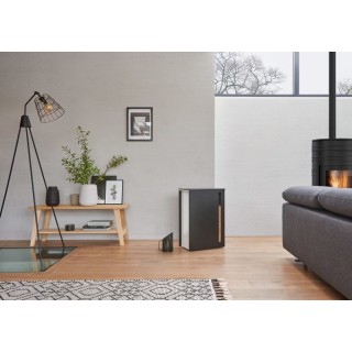 Rangement à granulés sur roulettes Cargo Noir et Blanc pour poele à pellets - Capska Rangement à granulés sur roulettes Cargo Noir et Blanc pour poele à pellets - Capska