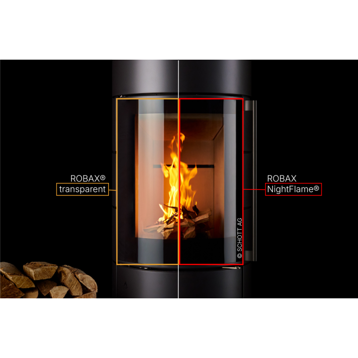 Contura 600/610/620/630/635/650/655/660/670/690 Glas - ROBAX NightFlame® Effekt