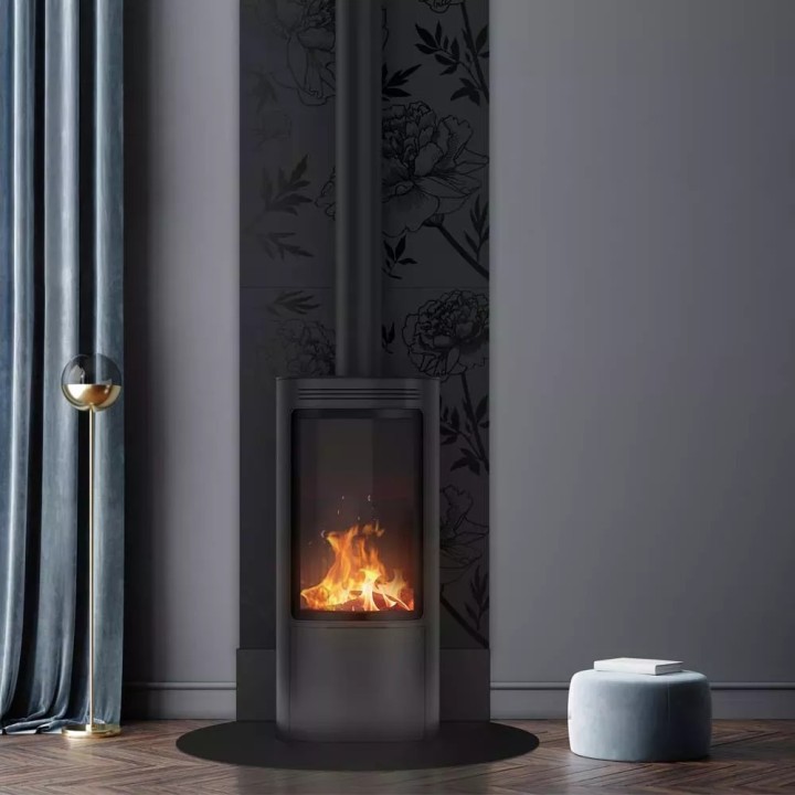 Dixneuf Peonies Wall Protection 81x120 cm Frosted Black N3