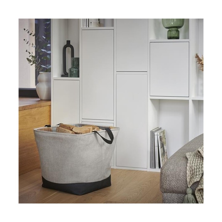 Kaminholztragetasche Belagio aus Polyester, Grau - Dixneuf für Kamine