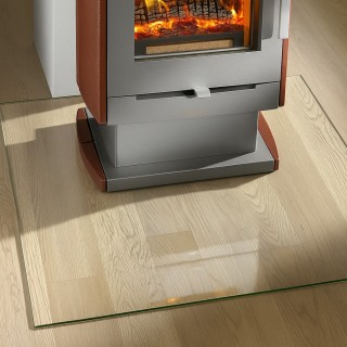 Placa de suelo vidrio rectangular 120x100cm para estufas - Capska