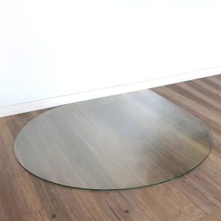 Plaque de sol verre clair goutte d'eau 1000 x 1000 mm, rayon 500 mm (réf 111591040)