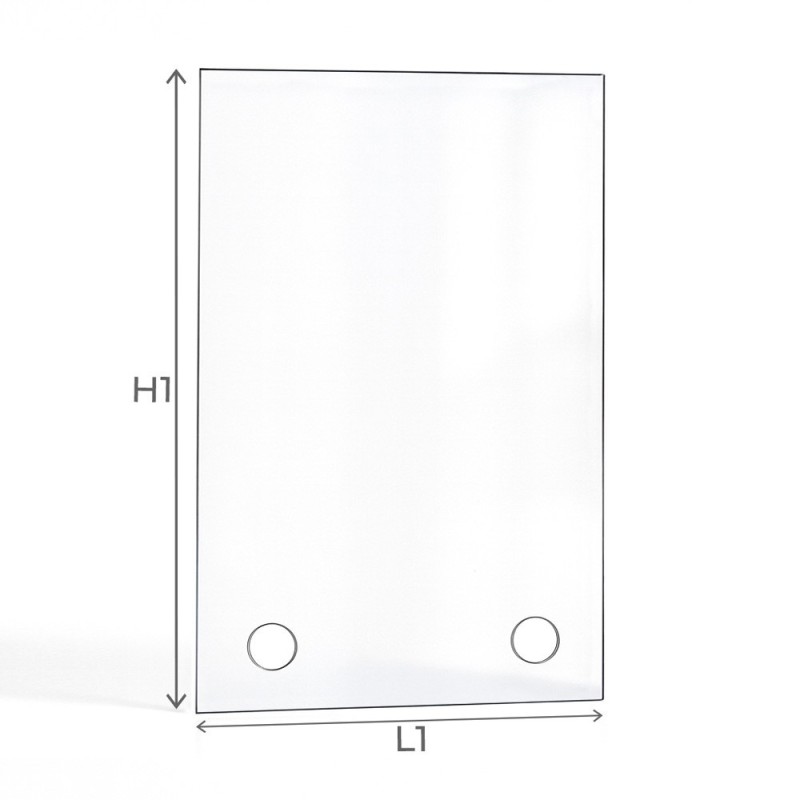 Vidrio plano rectángulo o cuadrado en vidrio vitrocerámico para insert o estufa de leña - Capska Vidrio plano rectángulo o cuadrado en vidrio vitrocerámico para insert o estufa de leña - Capska
