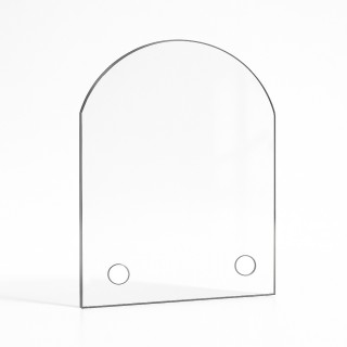 Vidrio plano con arco en la parte superior en vidrio vitrocerámico para insert o estufa de leña - Capska Vidrio plano con arco en la parte superior en vidrio vitrocerámico para insert o estufa de leña - Capska
