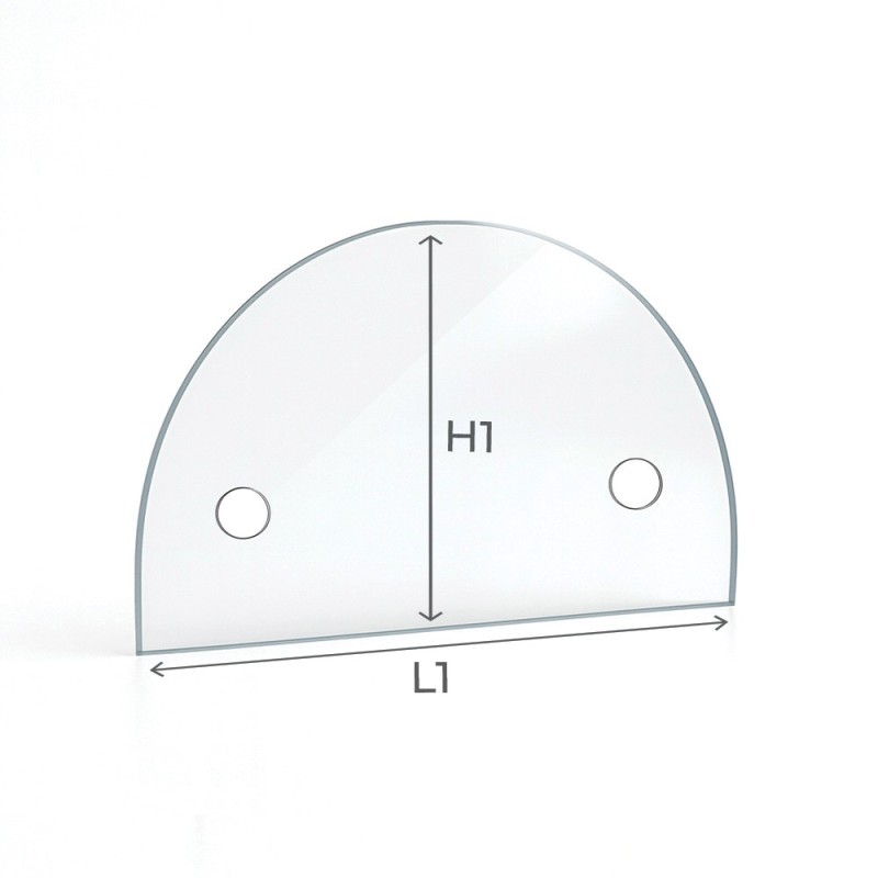 Maßgeschneiderte Halbkreis-Glas Schneid für Kamin - Capska